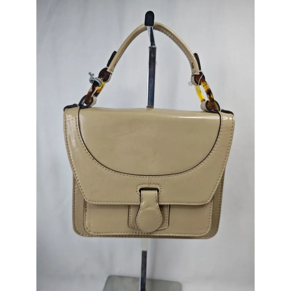 HOBO Lady Leather Handbag Almond Beige NWT Top Handle Crossbody Shoulder Bag New